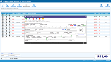 Cadastro de produtos